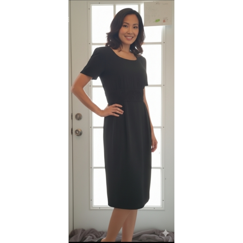 John Roberts Dress, Waistline Embroidered, Midi, GUC. ✔️ - Picture 9 of 10